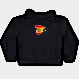 Spain map, flag Kids Hoodie